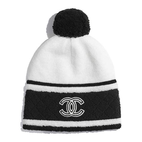 white chanel beanie|chanel hat price.